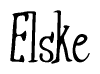 The image is of the word Elske stylized in a cursive script.