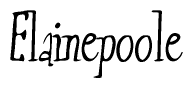 The image is of the word Elainepoole stylized in a cursive script.