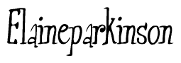 The image contains the word 'Elaineparkinson' written in a cursive, stylized font.