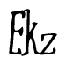 The image contains the word 'Ekz' written in a cursive, stylized font.