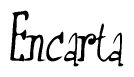The image is a stylized text or script that reads 'Encarta' in a cursive or calligraphic font.