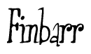The image contains the word 'Finbarr' written in a cursive, stylized font.