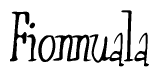 The image contains the word 'Fionnuala' written in a cursive, stylized font.