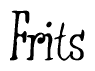 The image is a stylized text or script that reads 'Frits' in a cursive or calligraphic font.