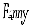 The image is of the word Fanny stylized in a cursive script.