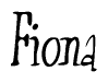 The image is of the word Fiona stylized in a cursive script.