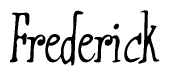 The image contains the word 'Frederick' written in a cursive, stylized font.