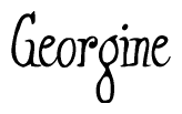 The image contains the word 'Georgine' written in a cursive, stylized font.