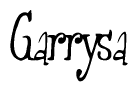 The image is of the word Garrysa stylized in a cursive script.