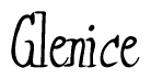 The image is of the word Glenice stylized in a cursive script.