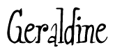 The image contains the word 'Geraldine' written in a cursive, stylized font.