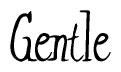 The image is of the word Gentle stylized in a cursive script.