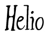 The image is of the word Helio stylized in a cursive script.