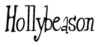 The image is a stylized text or script that reads 'Hollybeason' in a cursive or calligraphic font.