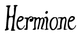 The image is a stylized text or script that reads 'Hermione' in a cursive or calligraphic font.