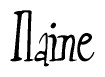 The image contains the word 'Ilaine' written in a cursive, stylized font.