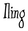 The image contains the word 'Iling' written in a cursive, stylized font.