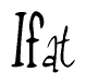   The image is of the word Ifat stylized in a cursive script. 