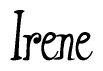 The image contains the word 'Irene' written in a cursive, stylized font.