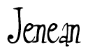 The image is of the word Jenean stylized in a cursive script.