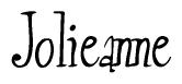 The image is of the word Jolieanne stylized in a cursive script.