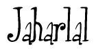 The image is a stylized text or script that reads 'Jaharlal' in a cursive or calligraphic font.