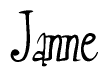 The image is of the word Janne stylized in a cursive script.