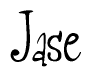 The image contains the word 'Jase' written in a cursive, stylized font.