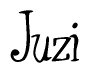 The image contains the word 'Juzi' written in a cursive, stylized font.