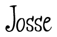 The image is of the word Josse stylized in a cursive script.