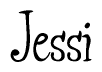 The image is a stylized text or script that reads 'Jessi' in a cursive or calligraphic font.