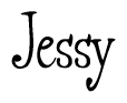 The image is a stylized text or script that reads 'Jessy' in a cursive or calligraphic font.