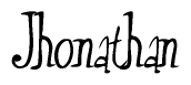 The image is of the word Jhonathan stylized in a cursive script.