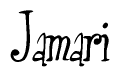 The image is of the word Jamari stylized in a cursive script.