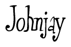 The image is of the word Johnjay stylized in a cursive script.
