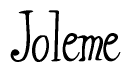 The image is of the word Joleme stylized in a cursive script.