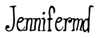 The image is a stylized text or script that reads 'Jennifermd' in a cursive or calligraphic font.