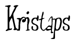 The image is of the word Kristaps stylized in a cursive script.