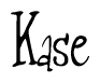 The image is a stylized text or script that reads 'Kase' in a cursive or calligraphic font.