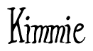 The image is of the word Kimmie stylized in a cursive script.