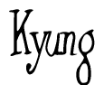 The image is a stylized text or script that reads 'Kyung' in a cursive or calligraphic font.