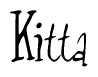 The image is of the word Kitta stylized in a cursive script.