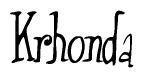 The image is a stylized text or script that reads 'Krhonda' in a cursive or calligraphic font.