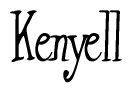 The image contains the word 'Kenyell' written in a cursive, stylized font.