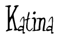 The image is of the word Katina stylized in a cursive script.