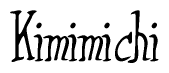 The image contains the word 'Kimimichi' written in a cursive, stylized font.