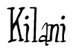 The image is of the word Kilani stylized in a cursive script.
