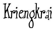 The image is a stylized text or script that reads 'Kriengkrai' in a cursive or calligraphic font.