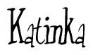 The image is of the word Katinka stylized in a cursive script.
