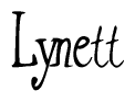 The image is a stylized text or script that reads 'Lynett' in a cursive or calligraphic font.
